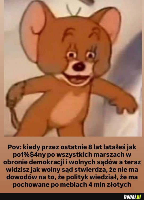 Nie da się ustalić z jaką prędkością chował te pieniądze do szafy- umarzam sprawę!