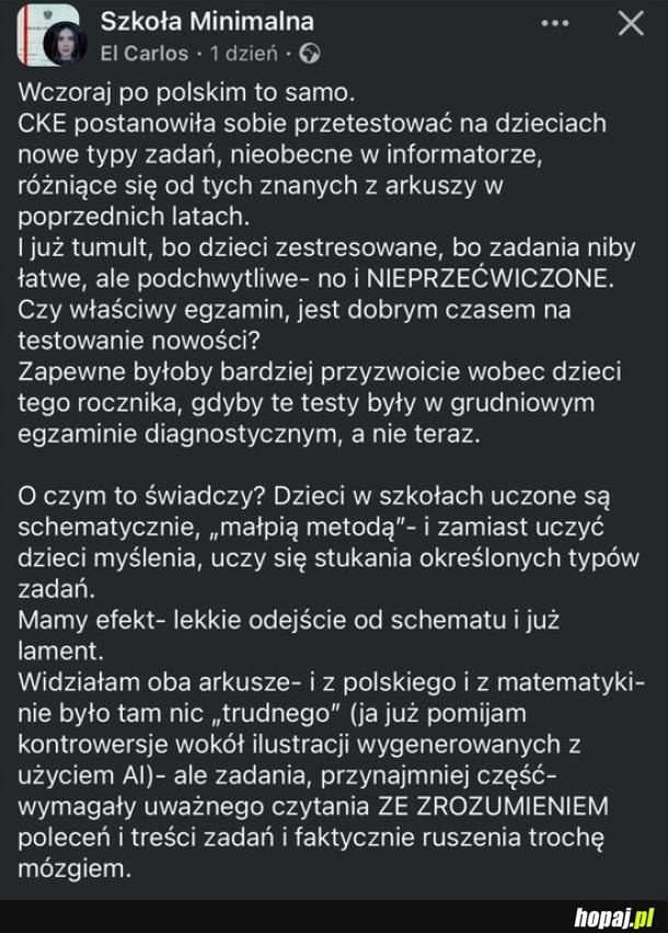 Samodzielne myślenie? tego w szkole nie nauczą
