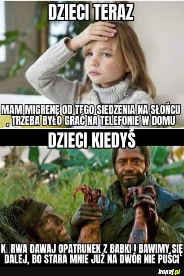 Dzieci kiedyś vs teraz