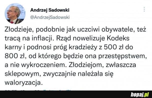 Złodzieje też tracą na inflacji