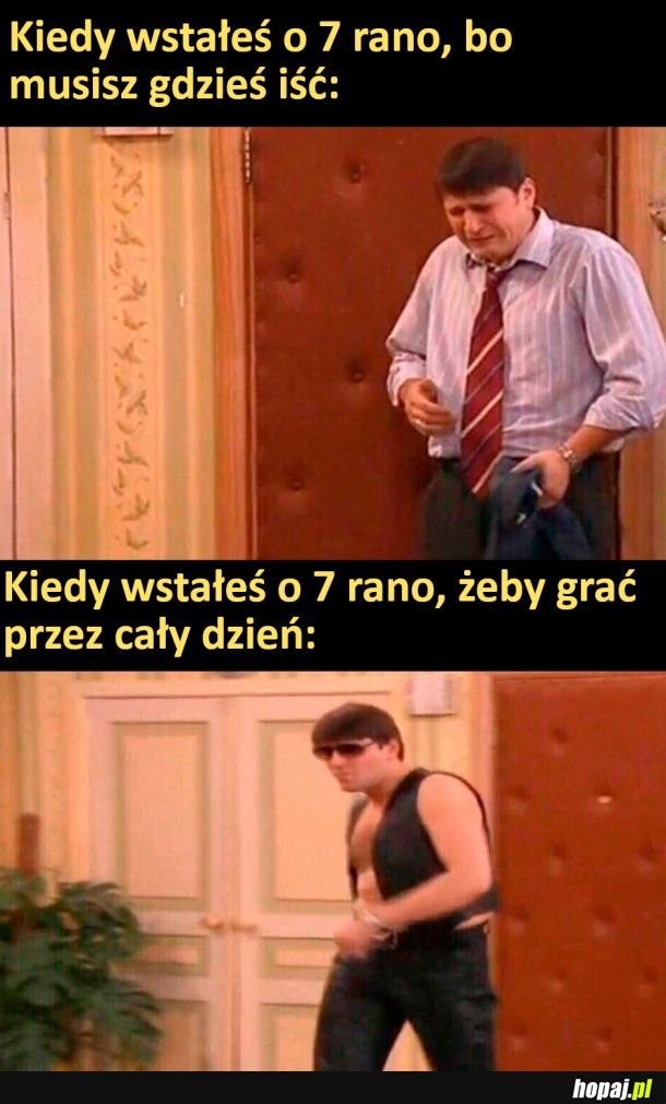 Wstawanie rano
