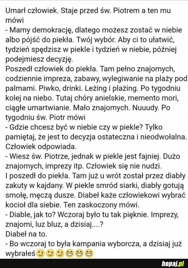 Kampania wyborcza się skończy...