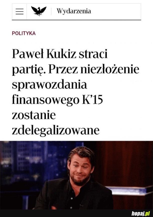 I cyk - można przejść do PIS. Antysystemowo