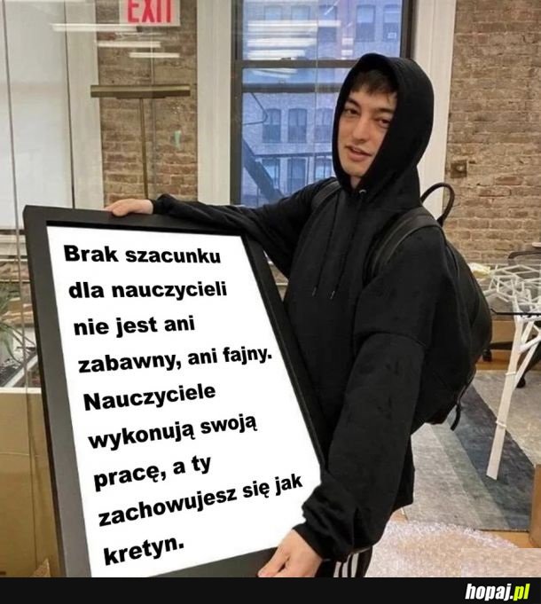 Brak szacunku dla nauczycieli