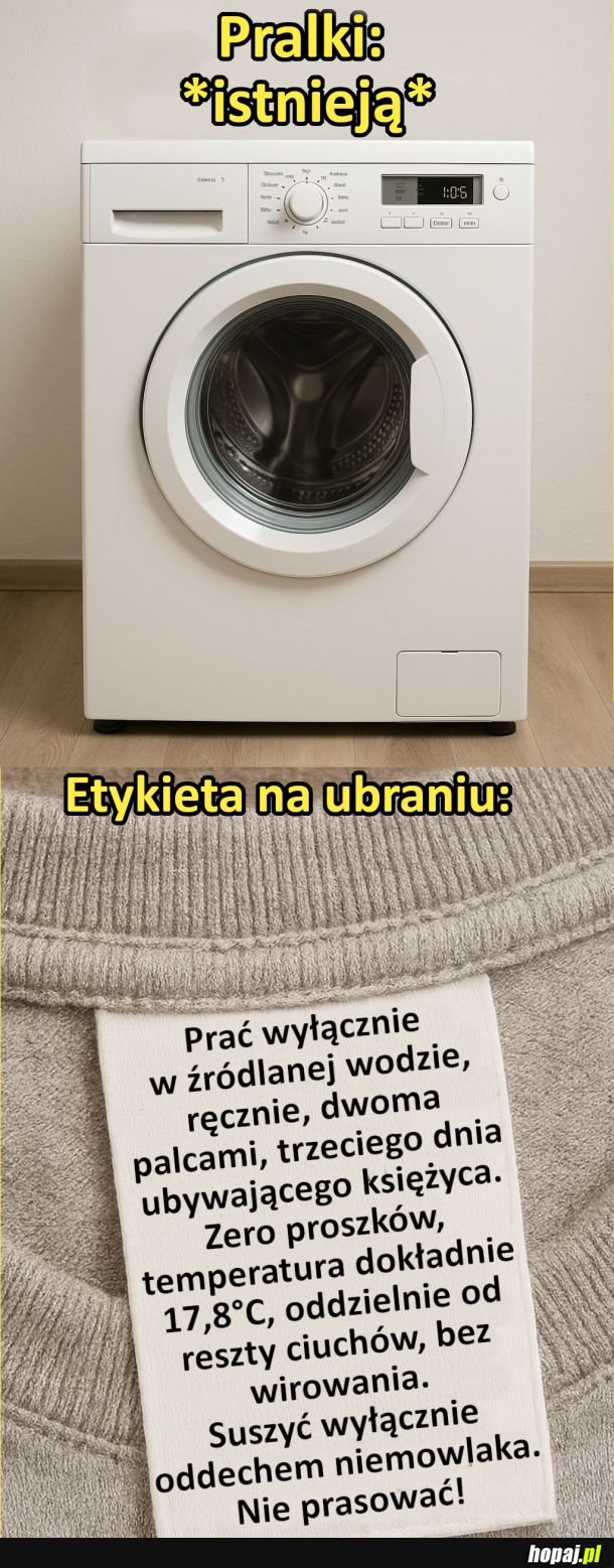 Pranie ubrań specjalnej troski
