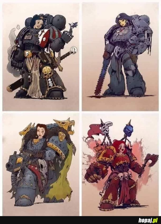 Księżniczki Disneya w wersji Warhammer 40k