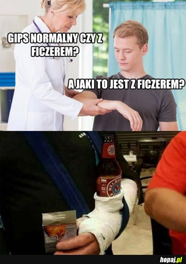 Gips z ficzerem