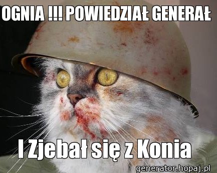 OGNIA !!! POWIEDZIAŁ GENERAŁ