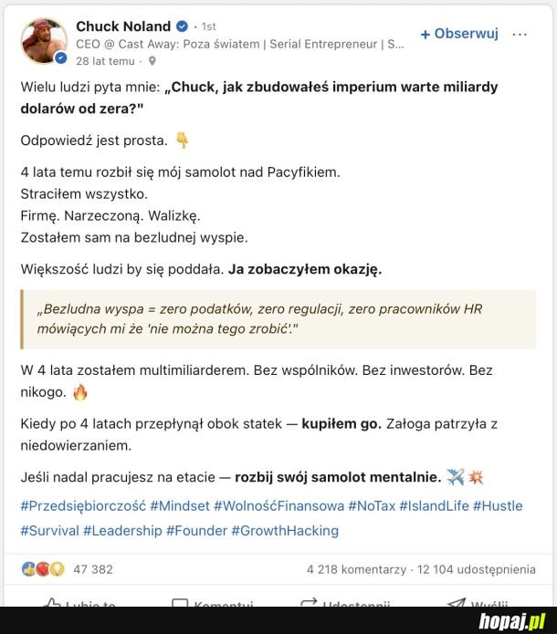 Tropikalne wyspy kolebką biznesu 