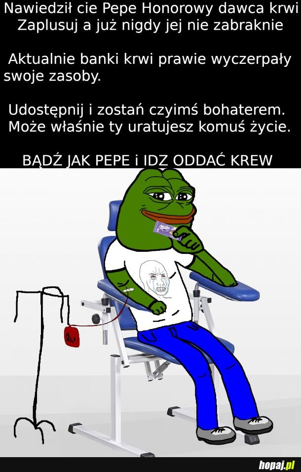 Pepe Honorowy dawca krwi