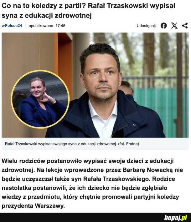 Ciekawe, czy też będzie o tym w Faktach TVN