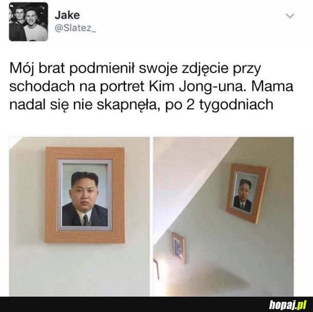 Mój brat podmienił swoje zdjęcie na Kim Jong-una