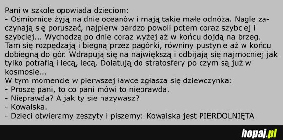 Pani w szkole...