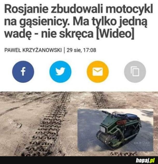 Motocykl na gąsienicy