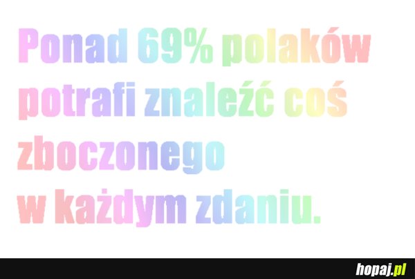 69% Polaków ma zboczone myśli