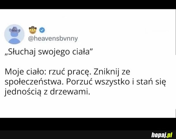 Słuchaj swojego ciała