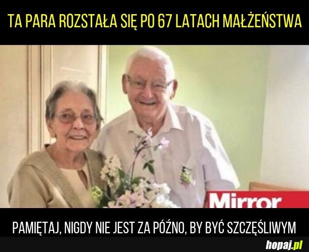 Nigdy nie jest za późno