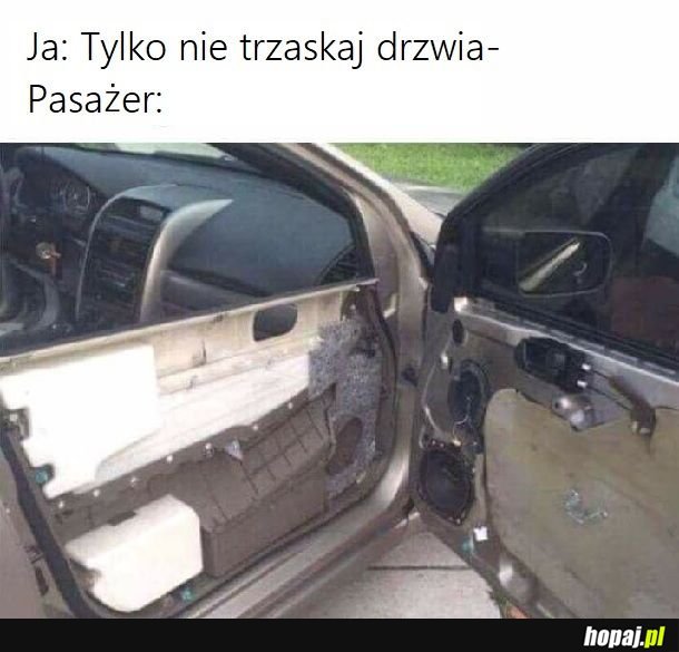 Pasażer vs drzwi