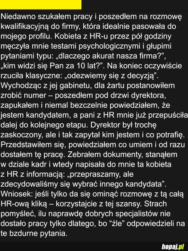 Rozmowy z HR