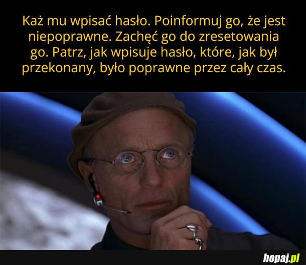 Każ mu wpisać hasło