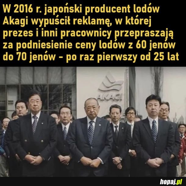 Przeprosiny za podwyżkę cen