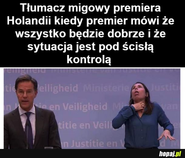 Pani tłumacz nie pomaga utrzymać spokoju