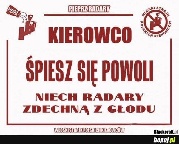 Pieprz radary - polub by dołączyć !