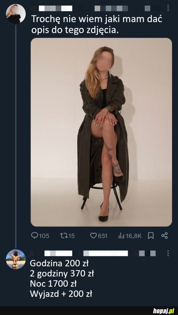 Napisała laska z tyłkiem na profilowym
