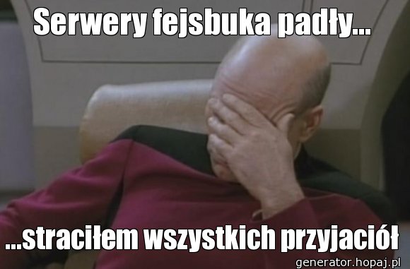 Serwery fejsbuka padły...