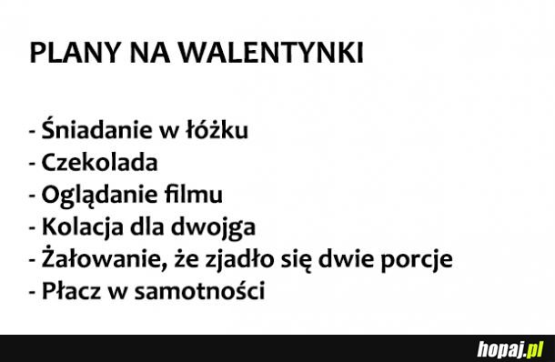 Plany walentynkowe 