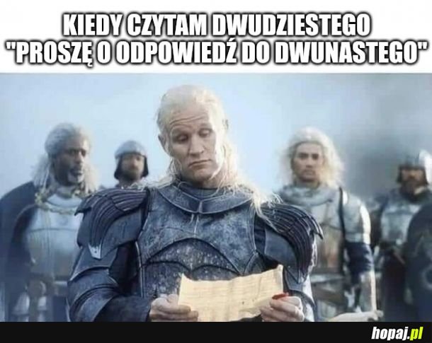 Hmm, chyba po czasie