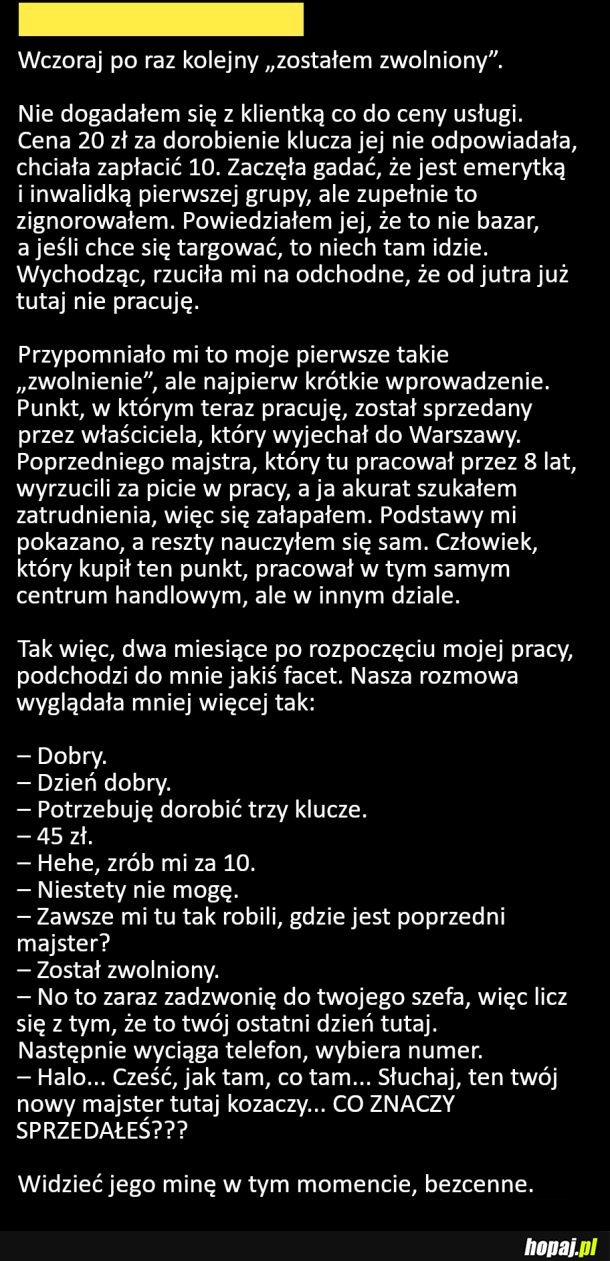 Kto pracuje w usługach w cyrku się nie śmieje