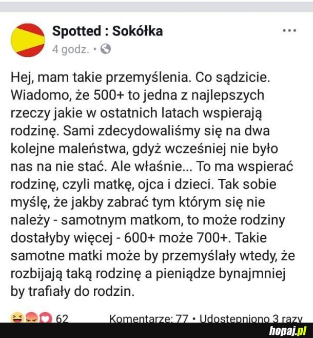 Przemyślenia o 500+