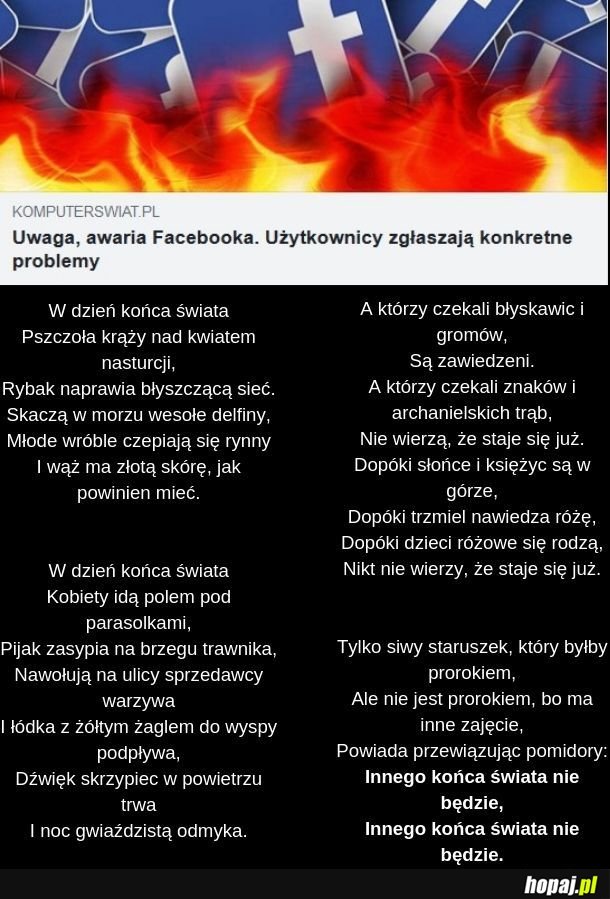  &quot;Piosenka o końcu świata&quot; Cz. Miłosz