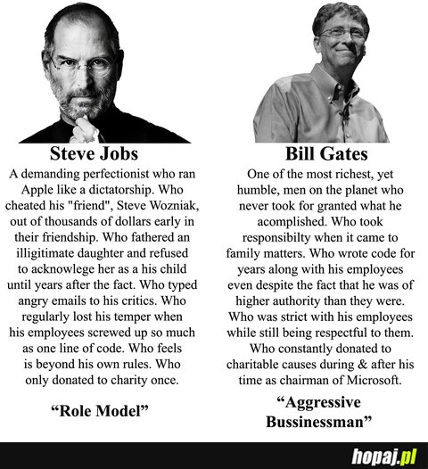 Steve vs. Bill