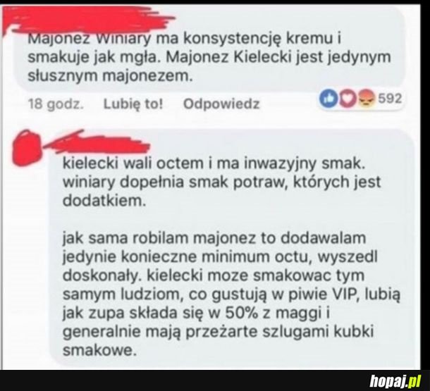 Mój majonez jest lepszy niż twój