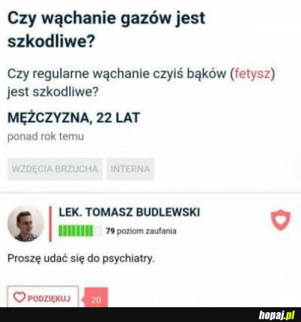 Wąchanie gazów