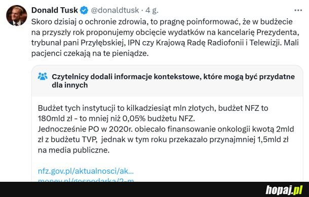 Tusk zfactcheckowany