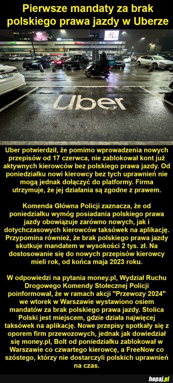 Mandaty w Uberze