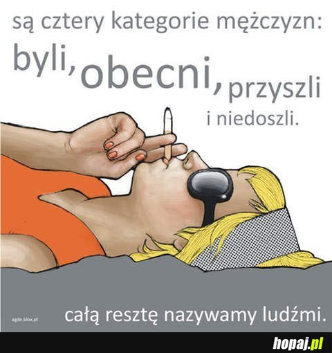 Są cztery kategorie mężczyzn