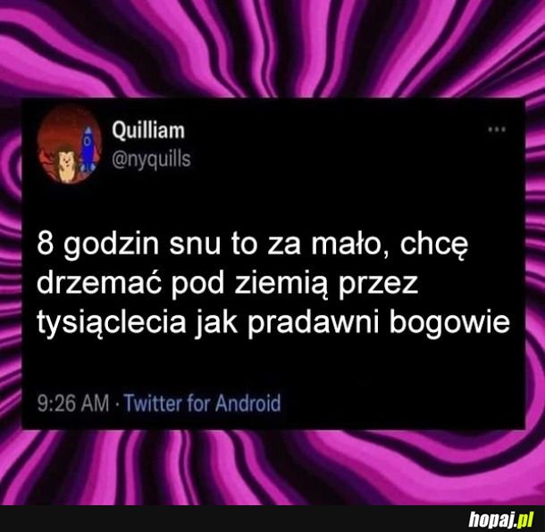 8 godzin snu