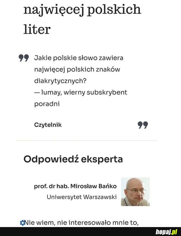 Profesor ekspert króciutko z wiernym subskrybentem