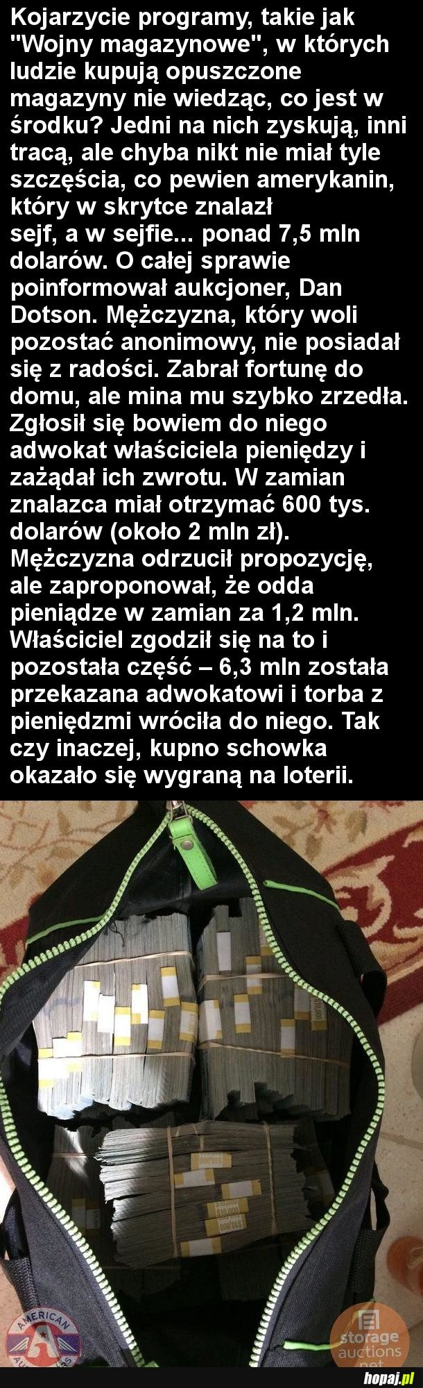 Mężczyzna wylicytował schowek za 500 dolarów. To, co znalazł w środku zwaliło go z nóg...