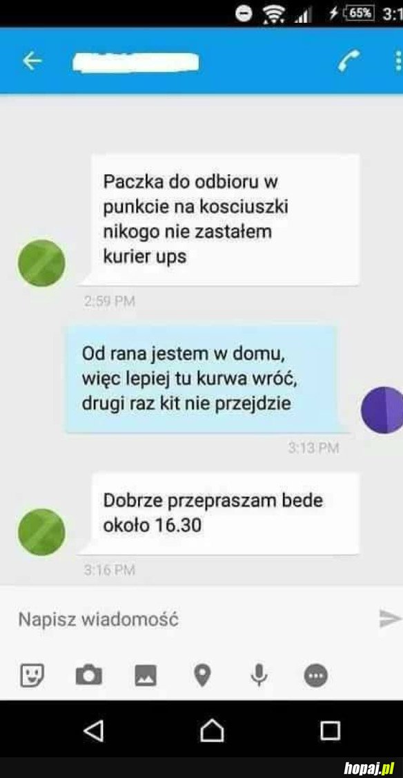 PROBLEM Z KURIEREM