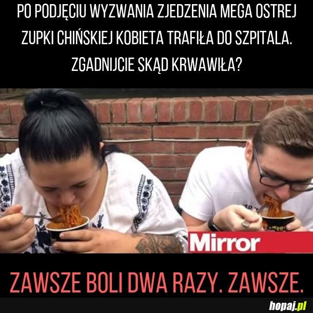 Niebezpieczna zupka chińska