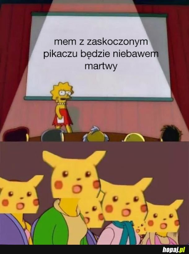 Zaskoczony Pikaczu