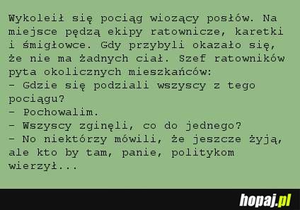 Wykoleił się pociąg z posłami!