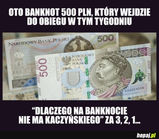 BANKNOT 500 ZŁOTYCH