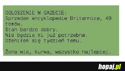 Ogłoszenie w gazecie
