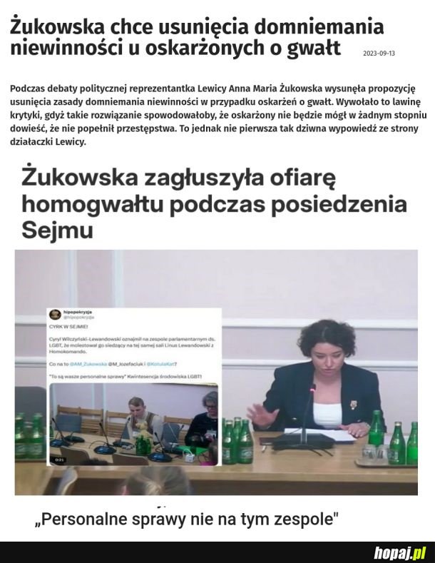 żukosia w formie, potrzebuje cenzury do uciszania nieprawomyślnych